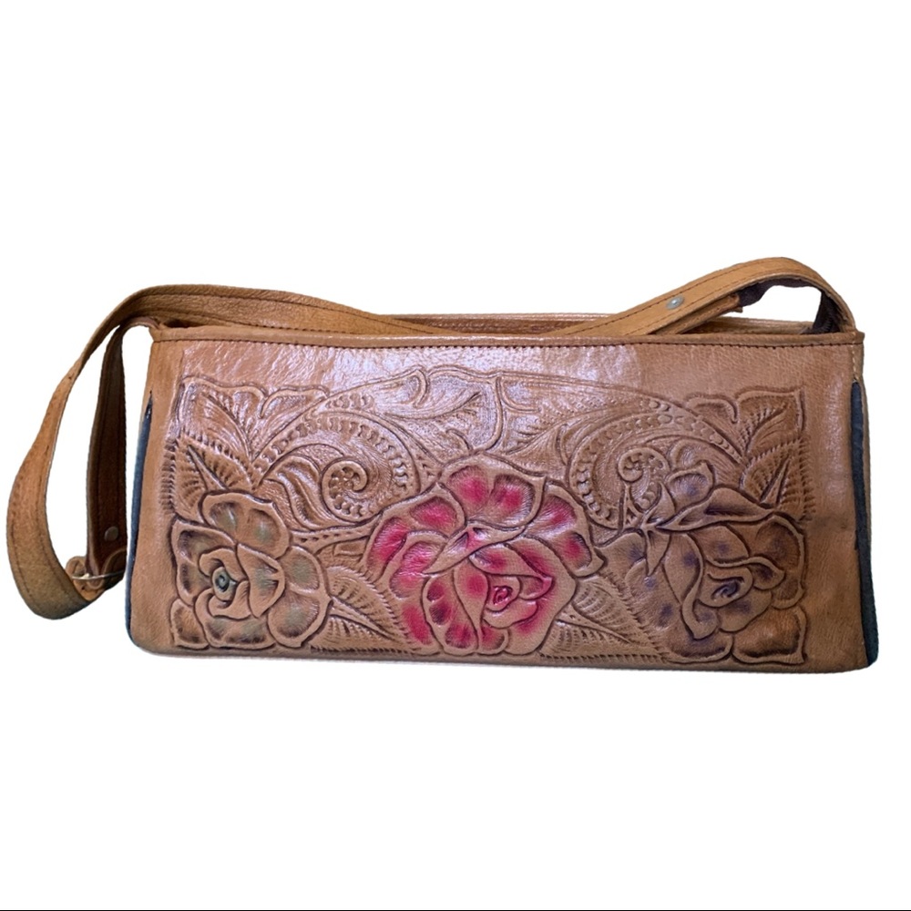 Mexican Artisan -Genuine leather bag - Picture 1 of 16
